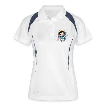 Petit Astronaute - Polo respirant Femme - blanc/marine - Devant
