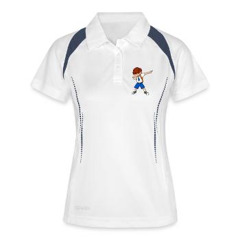 Dab sur l’uniforme d’un enfant scolaire drôle : la rentrée à l’école - Polo respirant Femme - blanc/marine - Devant