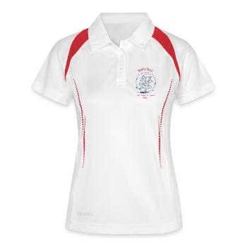 The dike is my stage | Watt ́n Dance - Women's Polo breathable - white/navy - Front