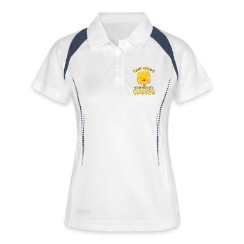Sweet Dreams Are Made Of Cheese Käse Liebe - Frauen Polo atmungsaktiv - Weiß/Navy - Vorne
