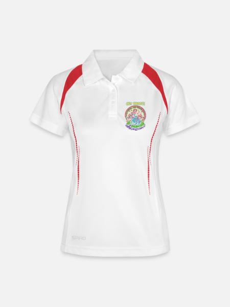Psychedelic Frog Groove - Women's Polo breathable - white/navy