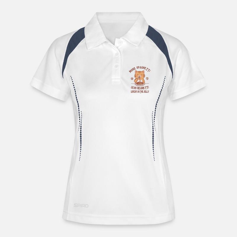 More spaghetti, less regetti - Women's Polo breathable - white/navy