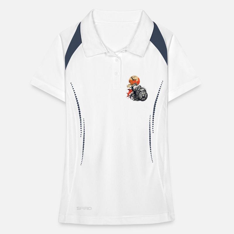 Viking warrior with axe and shield Women's Polo breathable