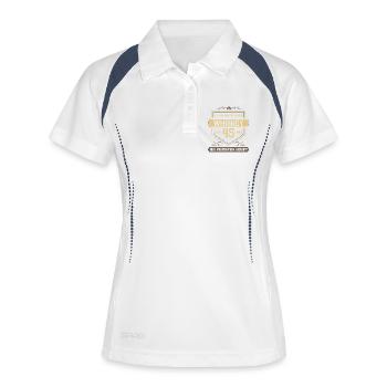 Cadeau pour 45e anniversaire, 45 ans, citation - Polo respirant Femme - blanc/marine - Devant