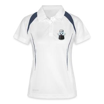 Pepper Shaker Lustige Paare passen Valentinstag zu - Frauen Polo atmungsaktiv - Weiß/Navy - Vorne