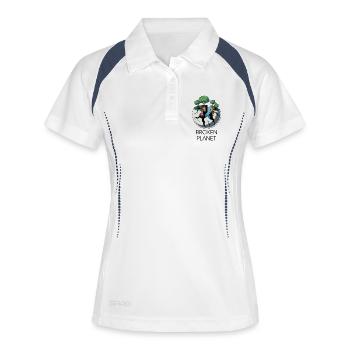 Cracked Planet Eco Scene - Women's Polo breathable - white/navy - Front
