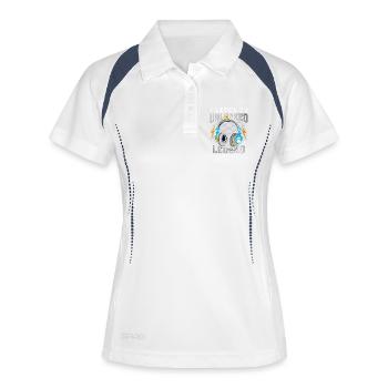 Level 7 Unlocked Legend - Frauen Polo atmungsaktiv - Weiß/Navy - Vorne