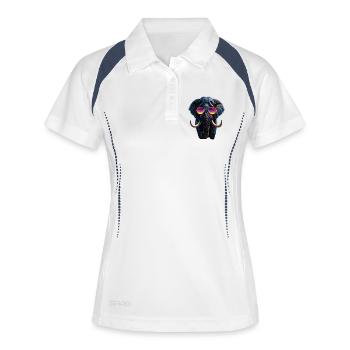 Mammouth Mammouth Laineux Âge glaciaire Mammouths Mammouth Doux - Polo respirant Femme - blanc/marine - Devant