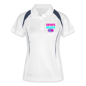 Esports Mode ON – Gaming - Women's Polo breathable - white/navy - Front