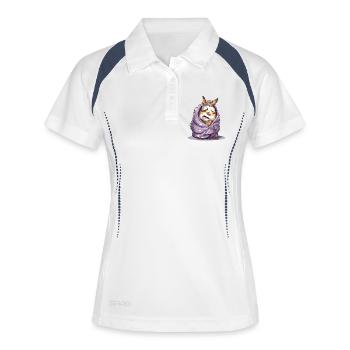 Compagnon de sommeil du lit étoilé - Polo respirant Femme - blanc/marine - Devant