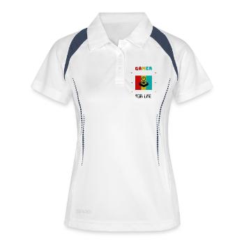 Gamer For Life Retro Joystick - Women's Polo breathable - white/navy - Front