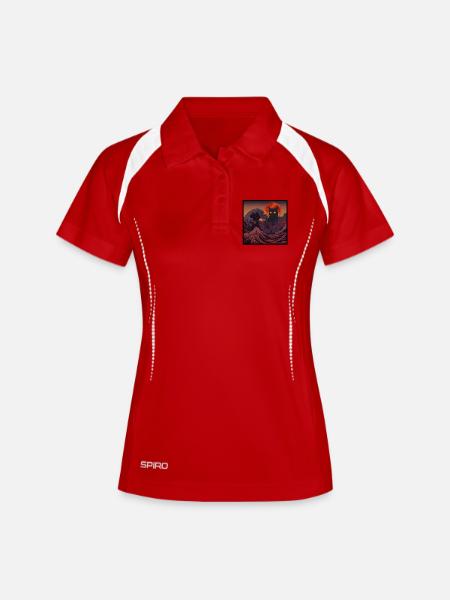 Mystic Black Cat Japanese Wave Night - Women's Polo breathable - white/navy