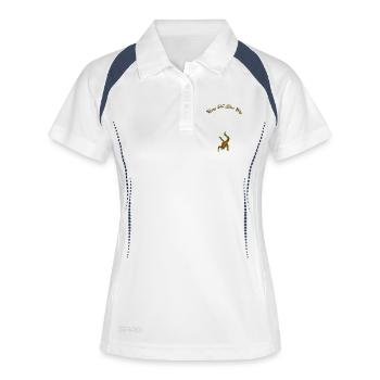 Profitez du ciel bleu - Polo respirant Femme - blanc/marine - Devant