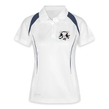 Easter Bunny Family Dabbing, Dark Bunny Crew - Women's Polo breathable - white/navy - Front