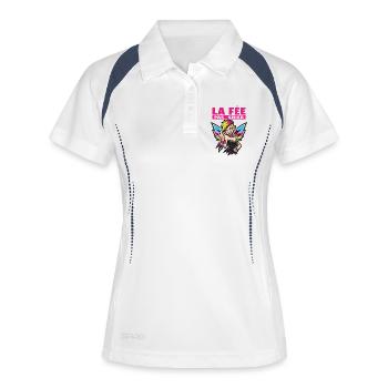 La Fée pas chier - Madame Rebelle - Polo respirant Femme - blanc/marine - Devant