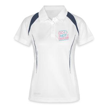 Ne dérangez pas le paresseux antisocial - Polo respirant Femme - blanc/marine - Devant