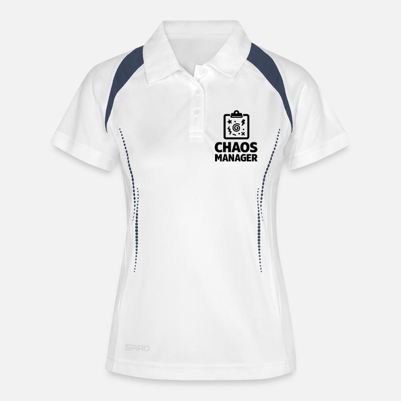 Chaos Manager Clipboard Design - Women's Polo breathable - white/navy