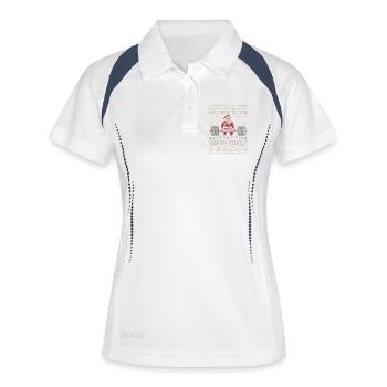 Willkommen im North Swole Funny Christmas Workout - Frauen Polo atmungsaktiv - Weiß/Navy - Vorne
