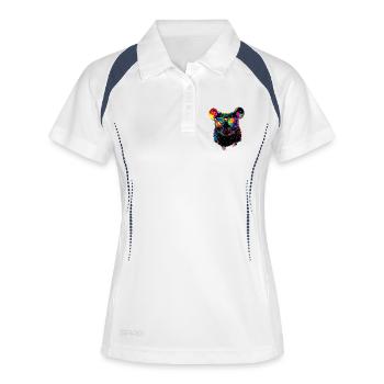 Rats Souris mignonnes Souris Souris naines Souris - Polo respirant Femme - blanc/marine - Devant