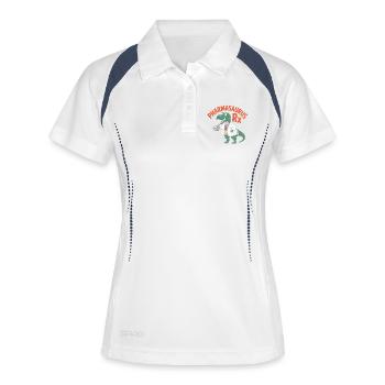 PharmaSaurus RX Doctoral Alligator - Polo respirant Femme - blanc/marine - Devant