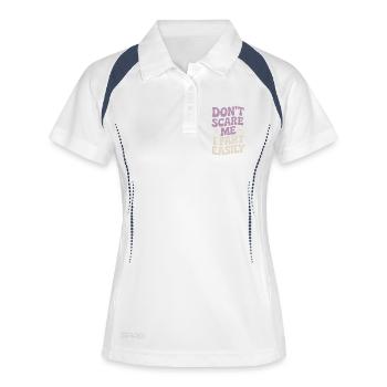 Dictons de pet, pets, cadeau de pets drôles - Polo respirant Femme - blanc/marine - Devant
