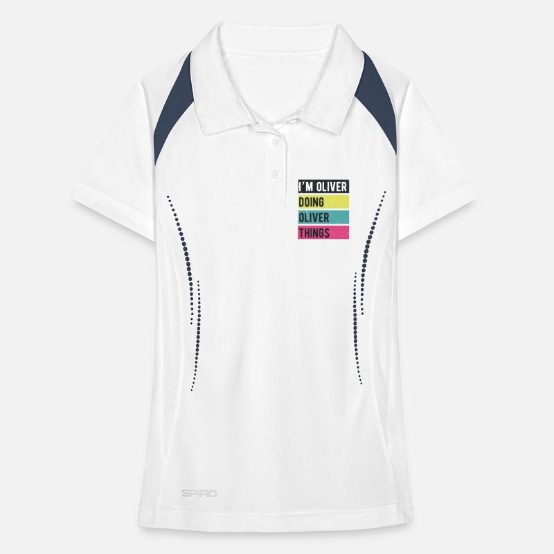 I’m Oliver Doing Oliver Things Retro Colors Women's Polo breathable