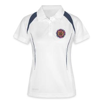 Living Mandala Blossoms - Women's Polo breathable - white/navy - Front