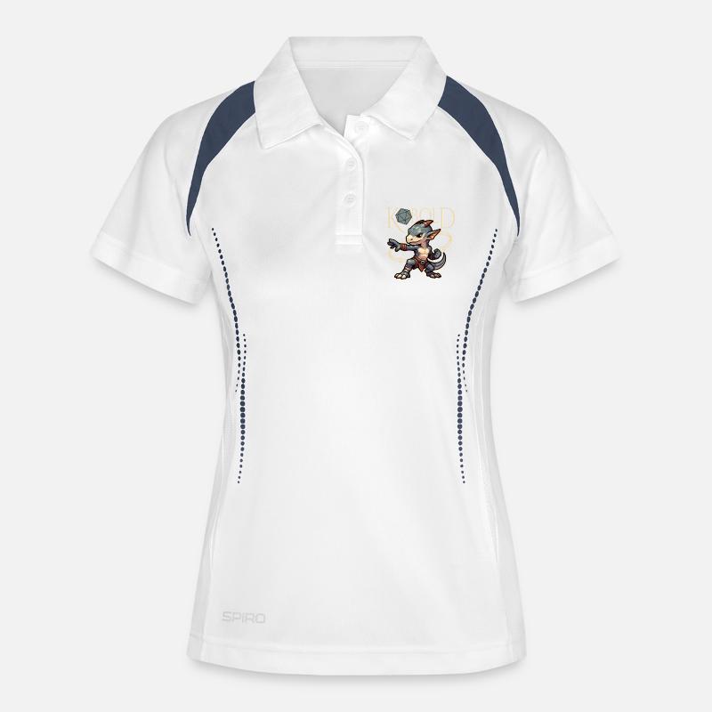 Kobold Warrior and Dice - Women's Polo breathable - white/navy