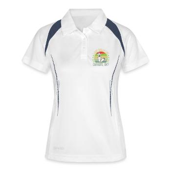 J’aime juste vraiment les carottes, ok - Polo respirant Femme - blanc/marine - Devant