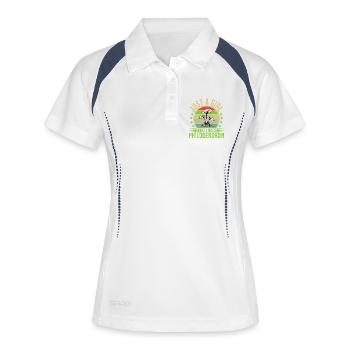 Just A Girl Who Loves Philodendron Plant - Frauen Polo atmungsaktiv - Weiß/Navy - Vorne