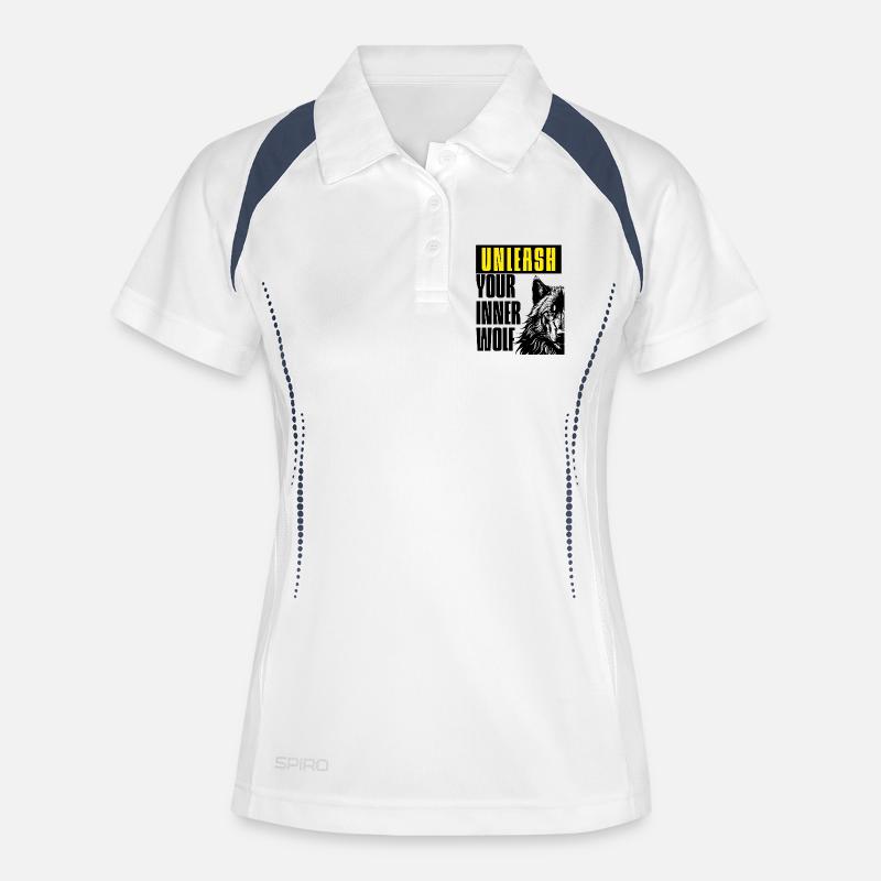 Unleash the wolf - Women's Polo breathable - white/navy
