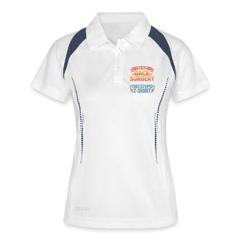 Chirurgie du dos qui dit des t-trois - Polo respirant Femme - blanc/marine - Devant