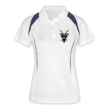 Capricorn Goat Alpine Ibex Capricorn Goats - Women's Polo breathable - white/navy - Front