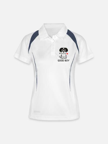 Good Boy – Cute Dog Motif - Women's Polo breathable - white/navy