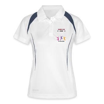 Confirmation 2026 Guestbook Outfit Sacrament Faith - Women's Polo breathable - white/navy - Front