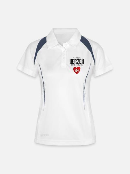 There's a lot of you in my heart - Women's Polo breathable - white/navy