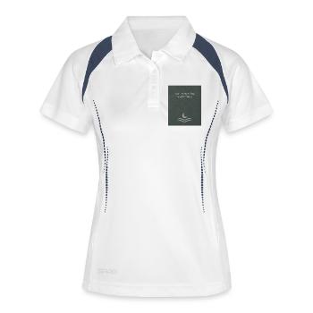 Tout n'a pas besoin d'être réparé - Polo respirant Femme - blanc/marine - Devant