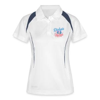 Dialysis Nurse Design - Women's Polo breathable - white/navy - Front
