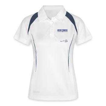 Ma tenue de livre d’or de confirmation 2026 Baptême d’église - Polo respirant Femme - blanc/marine - Devant