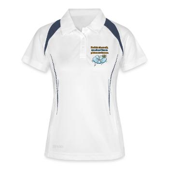 Conception de Dream Burst Never Too Old - Polo respirant Femme - blanc/marine - Devant