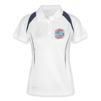 Enseignant en soins infirmiers Éducateur clinique de niveau I - Polo respirant Femme - blanc/marine - Devant