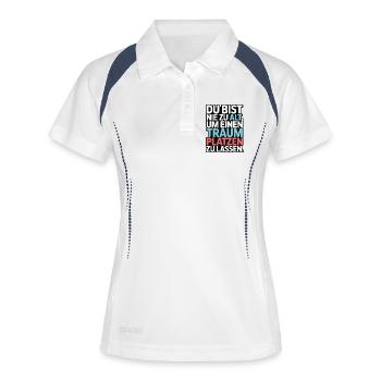 Nie zu alt Traum platzen lassen Design - Frauen Polo atmungsaktiv - Weiß/Navy - Vorne