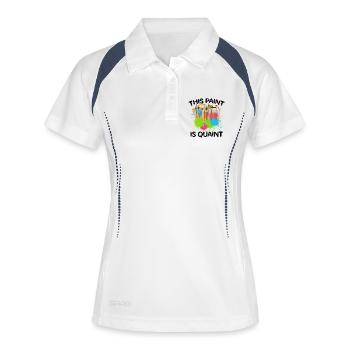 Cool Artist This Paint Is Quaint Painter Gift - Frauen Polo atmungsaktiv - Weiß/Navy - Vorne