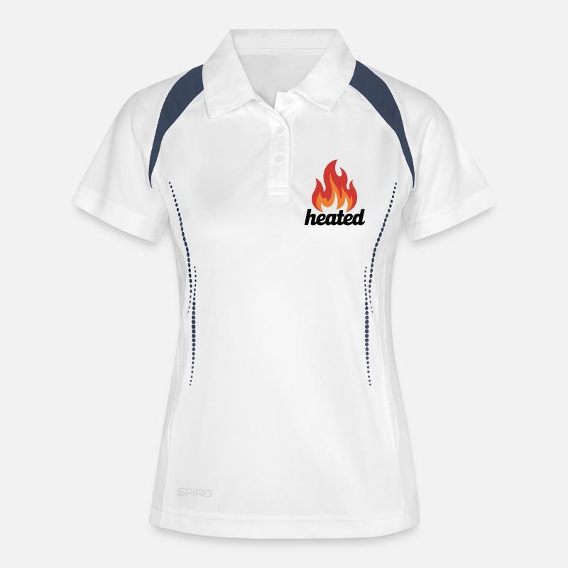 Flame Heat Emblem - Women's Polo breathable - white/navy