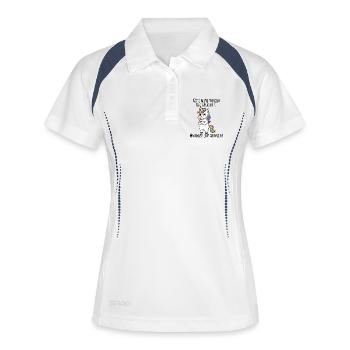 Almost Smiled – Grumpy Unicorn Morning Grouch - Women's Polo breathable - white/navy - Front