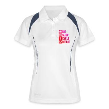 Simple road bike timeless design - Women's Polo breathable - white/navy - Front