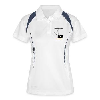 Arrête de trop réfléchir, ce n’est pas un sarcasme si profond - Polo respirant Femme - blanc/marine - Devant