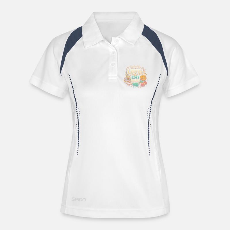 Fueled by Coffee & Cozy Loops - Women's Polo breathable - white/navy