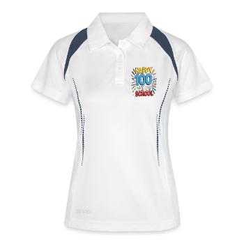 Hundredth Day of School Jubilee Design - Women's Polo breathable - white/navy - Front