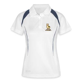 Pixel-Lama: Laden der Niedlichkeit - Frauen Polo atmungsaktiv - Weiß/Navy - Vorne